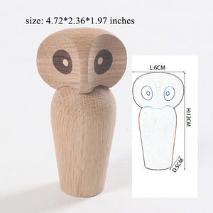 Wood Crafts Owl Figurine