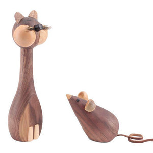 Wooden Cat Mouse