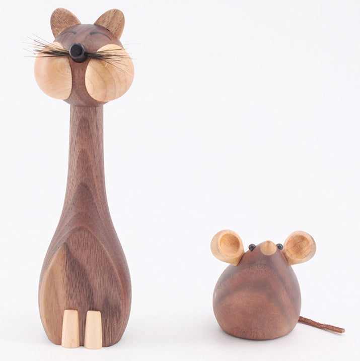 Wooden Cat Mouse